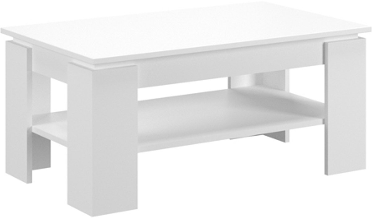 Salontafel Titan - 100x60x45 Cm - Wit