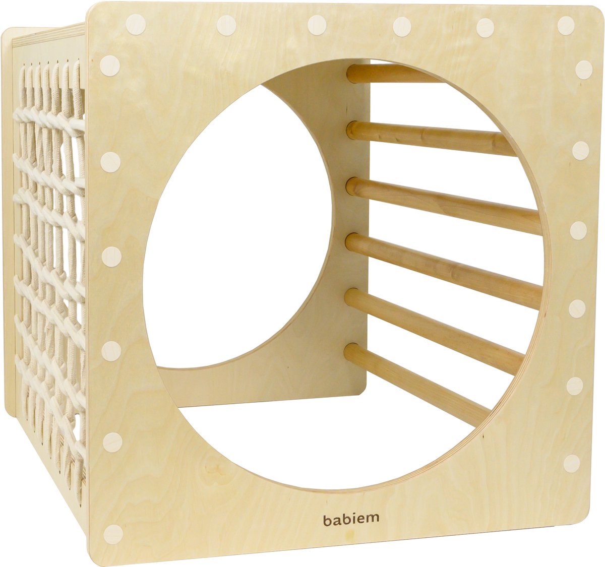 Babiem® Ben - Klimrek - Klimkubus - Houten Speelgoed - Klimrek Kinderen - Bevordert fysieke ontwikkeling - Montessori Speelgoed - FSC Berken Multiplex