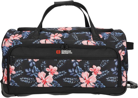 Enrico Benetti Santa Cruz Wieltas 65 cm - Reistas 83 Liter - Zwart-Bloem