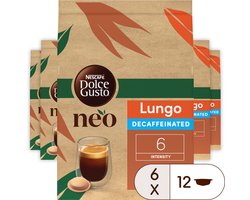 NESCAFÉ Dolce Gusto NEO koffiepads Lungo Decaf - 6x12 pads voor 12 koppen koffie