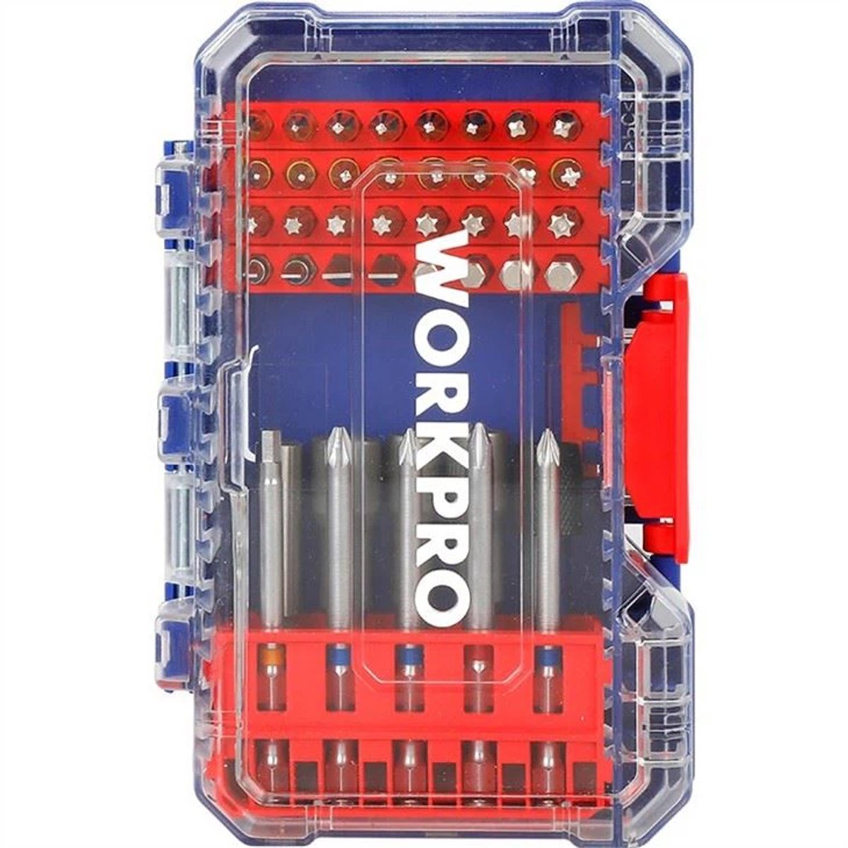 WORKPRO Schroefbit- en Magnetische Dopsleutelset 42-delig – S2 Staal – Inclusief schroefbits, Magnetische Doppen en Bit-/Snelschakelhouder – WP409013