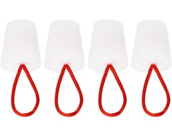 Allecto plus - Taps toelopende siliconenrubberen stopper 19-26 mm wit - 4 stuks - Voor reageerbuizen, waterpijp, afvoergat.