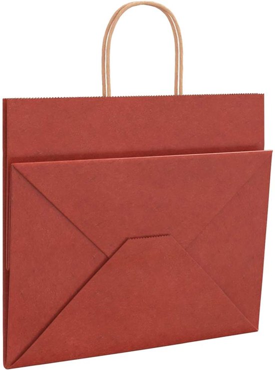 vidaXL Papieren zakken 250 st met hengsels 18x8x22 cm zwart