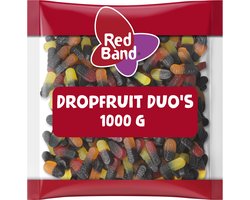 Red Band Dropfruit duo's - snoep mix - drop & fruitsmaak - zak 1000g