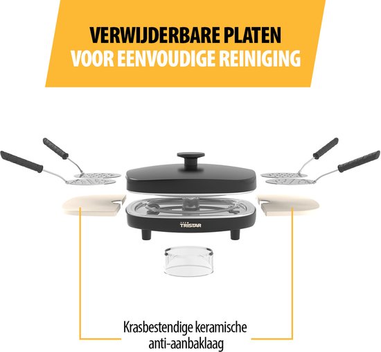 Tristar PZ-9174 Pizza Gourmetset - Family 4 Mini Pizza Oven - Voor 4 personen - Inclusief deegsnijder — afbeelding 4