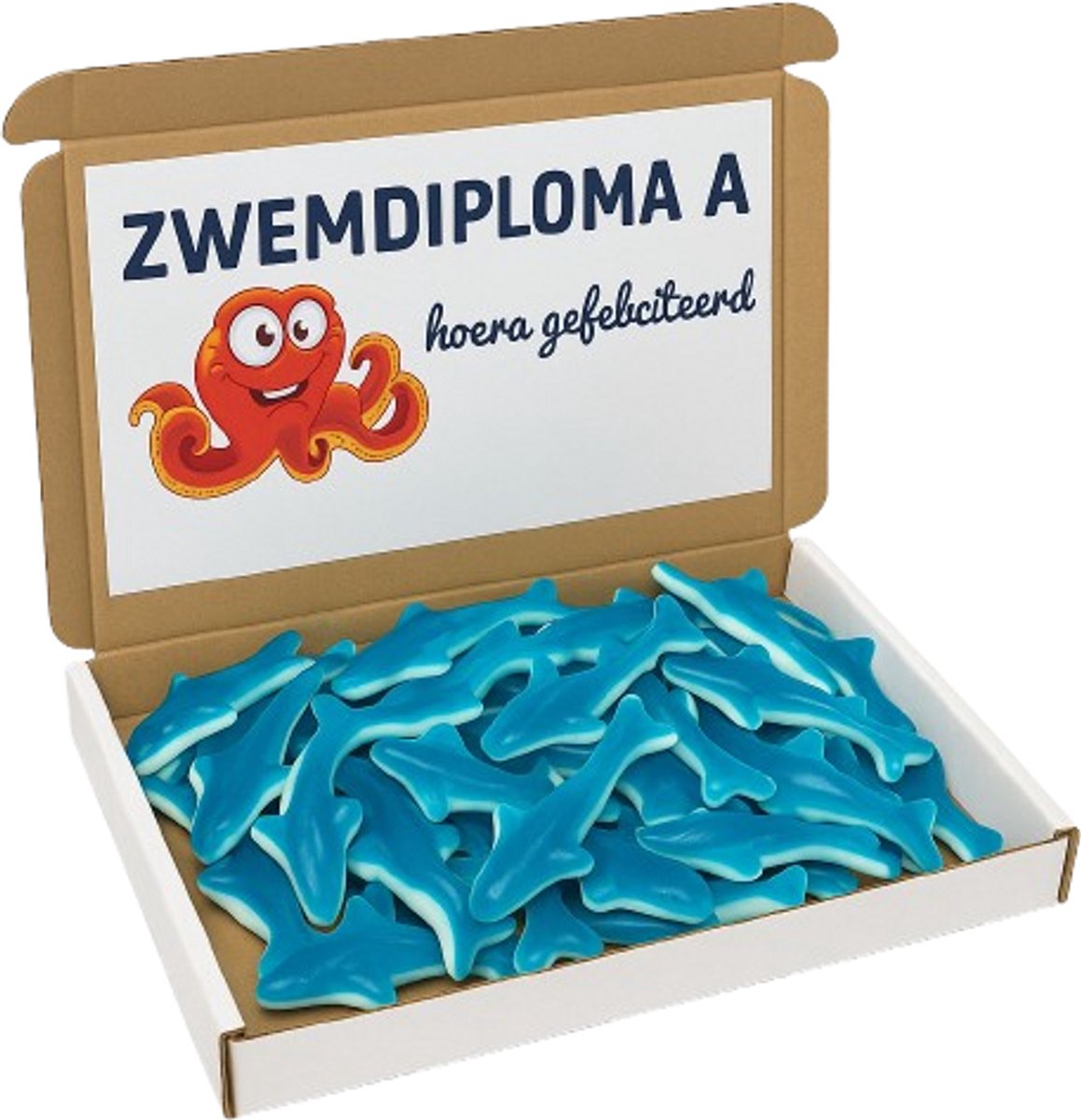 Brievenbus cadeau Zwemdiploma A met gratis wenskaart
