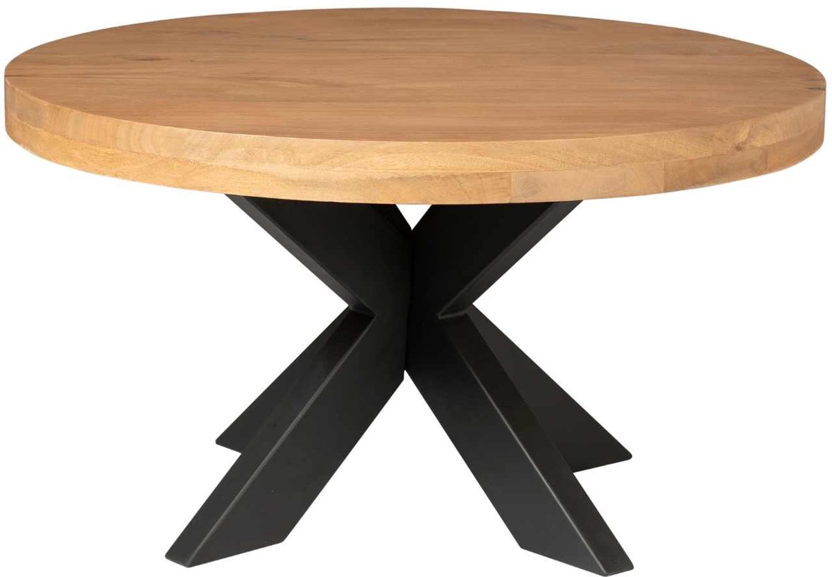 Meubels4nu - Salontafel Brooklyn - Rond - 80cm - Mangohout - Bijzettafel - Koffietafel - Voortafel - Snelle levering