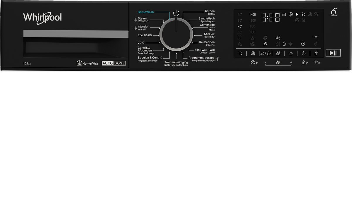Whirlpool WPM 27W ADS BE wasmachine - Voorbelading - 12 kg - 1400 RPM - Wit — afbeelding 7