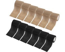 longziming Zelfklevende Cohesieve Tape - 12 Rollen - 5cm×4.5m - Sterke Sporttape Voor Pols, Enkel Verstuikingen & Zwelling - Atletische Bandage - Zelfklevende Sporttape - Fingertape
