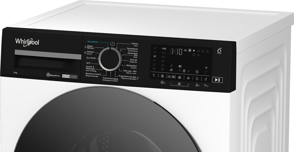 Whirlpool WPM 97W ADS BE wasmachine Voorbelading 9 kg 1351 RPM Wit — afbeelding 5