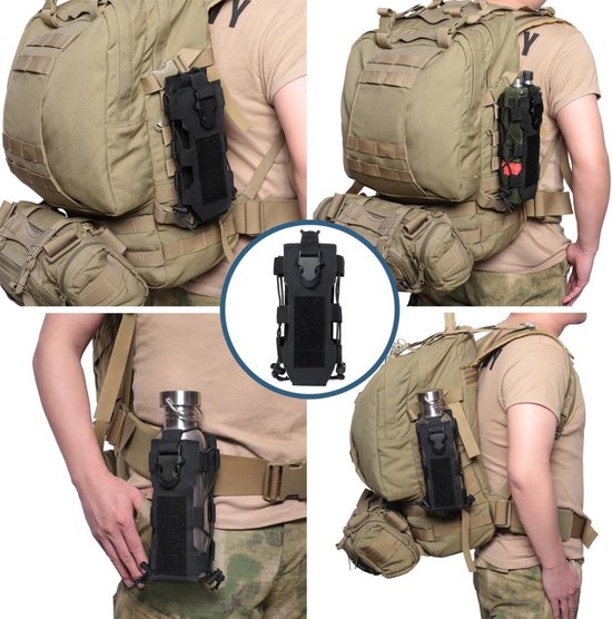 Waterfles Tas - Flessenhouder - Waterfles heuptas - Duurzame drinkfles tas - Geschikt voor buiten wandelen, kamperen en training - Reserve tas - 11x6x22cm — afbeelding 3
