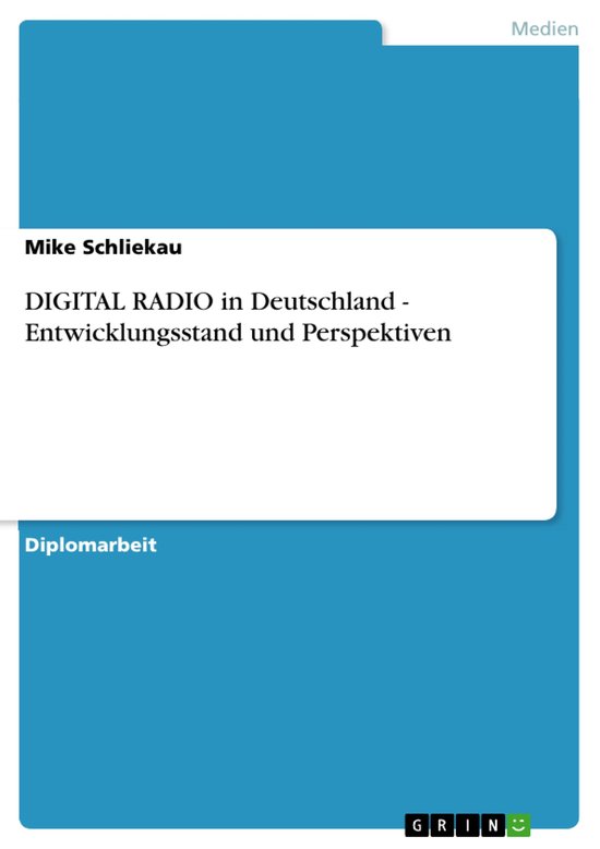 DIGITAL RADIO in Deutschland - Entwicklungsstand und Perspek ... - cover
