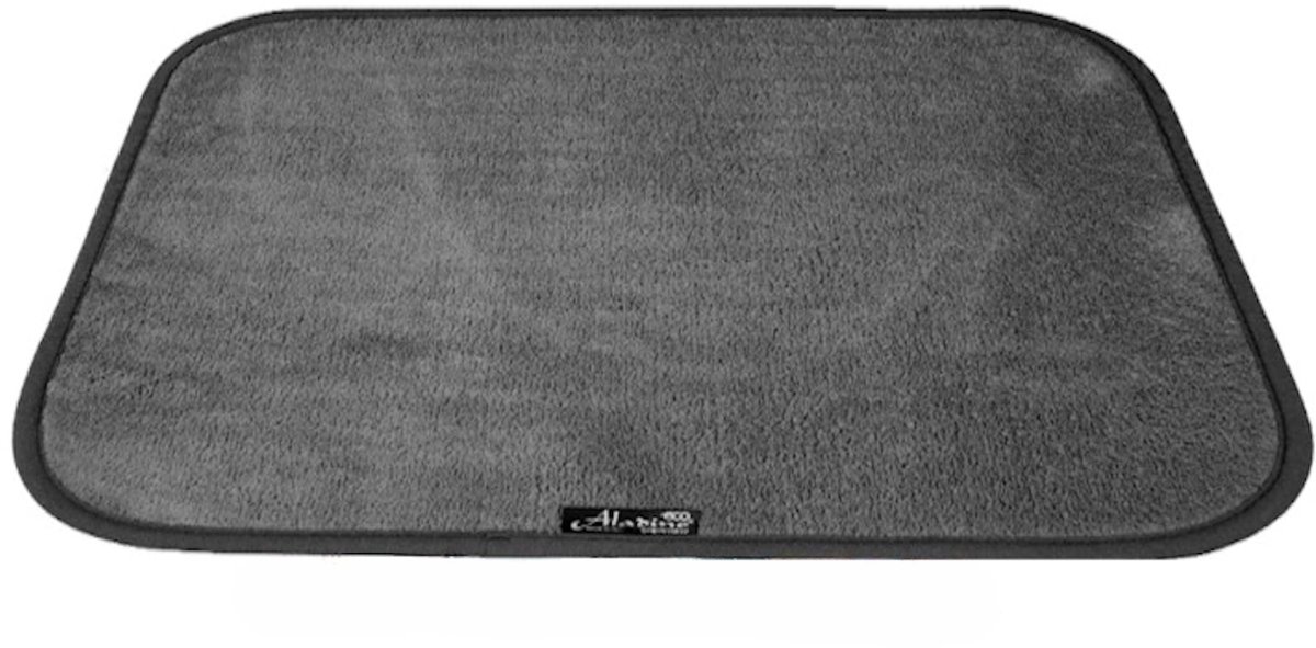 Aladino Il Tappeto Magico – Antislip Deurmat 50 x 65 cm – Grijs – Ultra-absorberend Microvezel – Wasbaar – 3 mm – Made in Italy