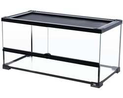 Terra Della Terrarium glas 60 x 30 x 30cm met waterdichte bodem en ventilatierooster