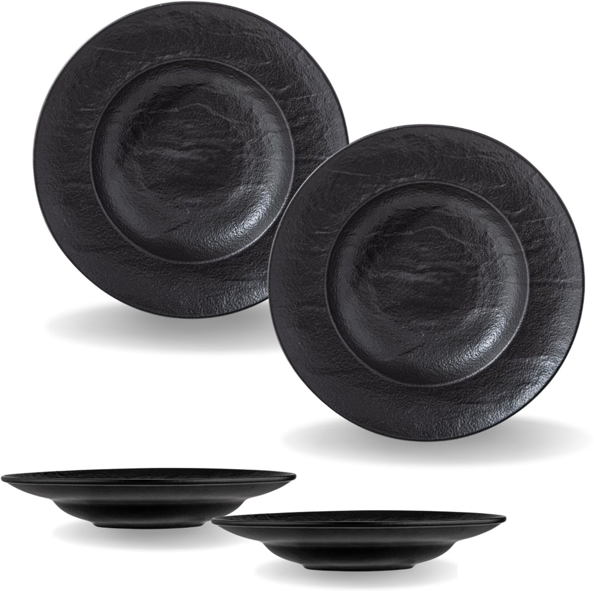 Wilmax Diep Bord 25,5 cm - 350 ml – Set van 2