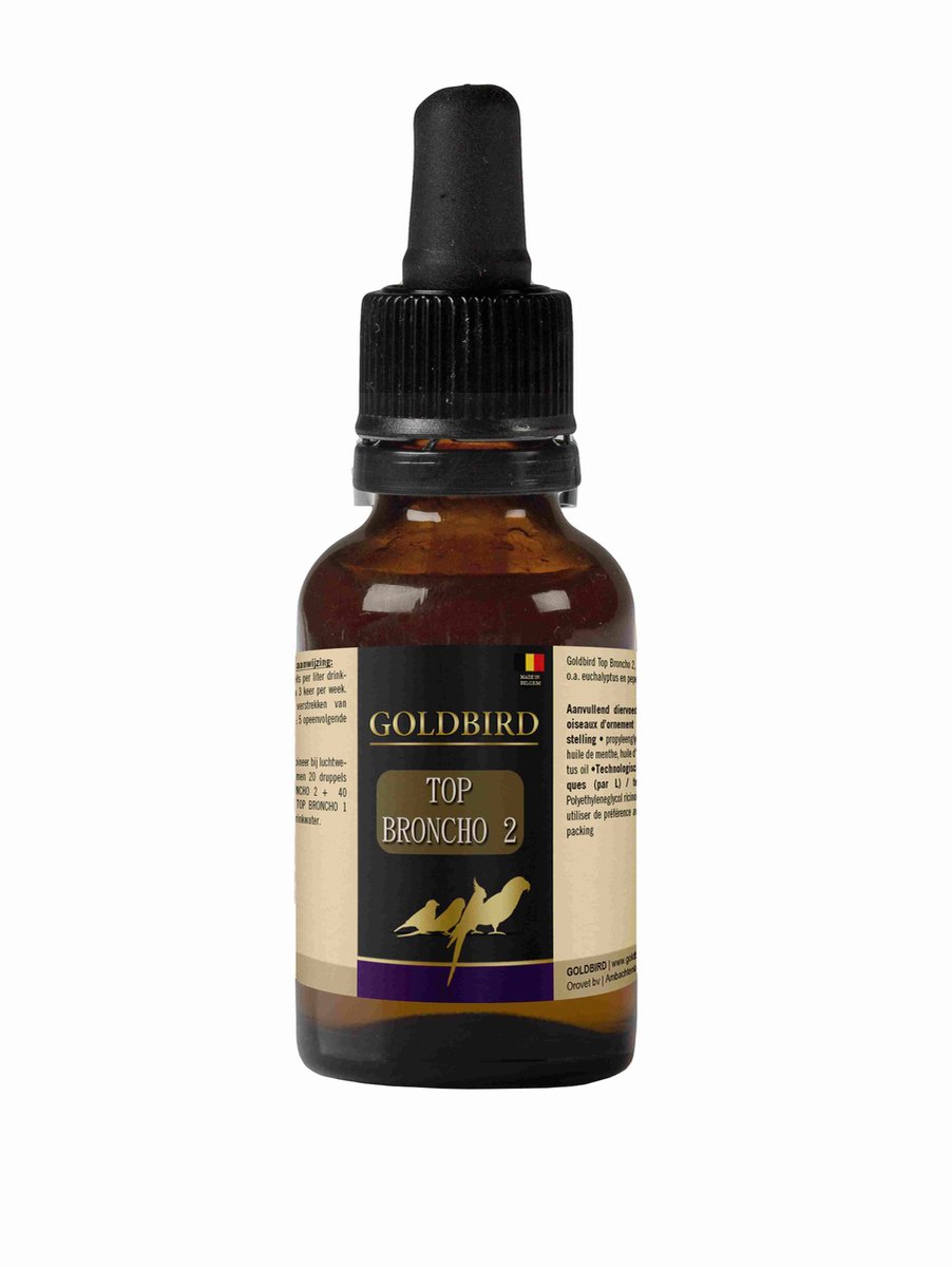 Goldbird Top Broncho 2 - 50ml - supplement voor vogels voor de luchtwegen, slijmoplossend