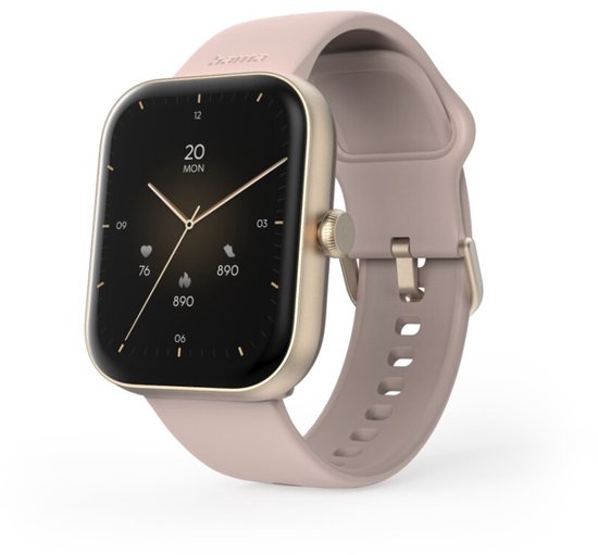 Hama Smartwatch 5000 Telefoonfunctie Slaapanalyse Waterdicht 1.65 Inch Rosé