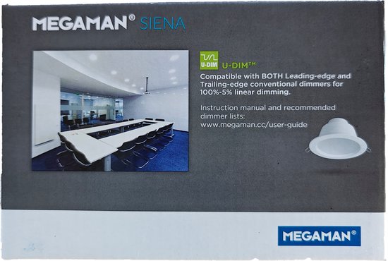 Megaman 35,5 W - 4000K Siena Integrierte LED-Downlight - Kühlweiß