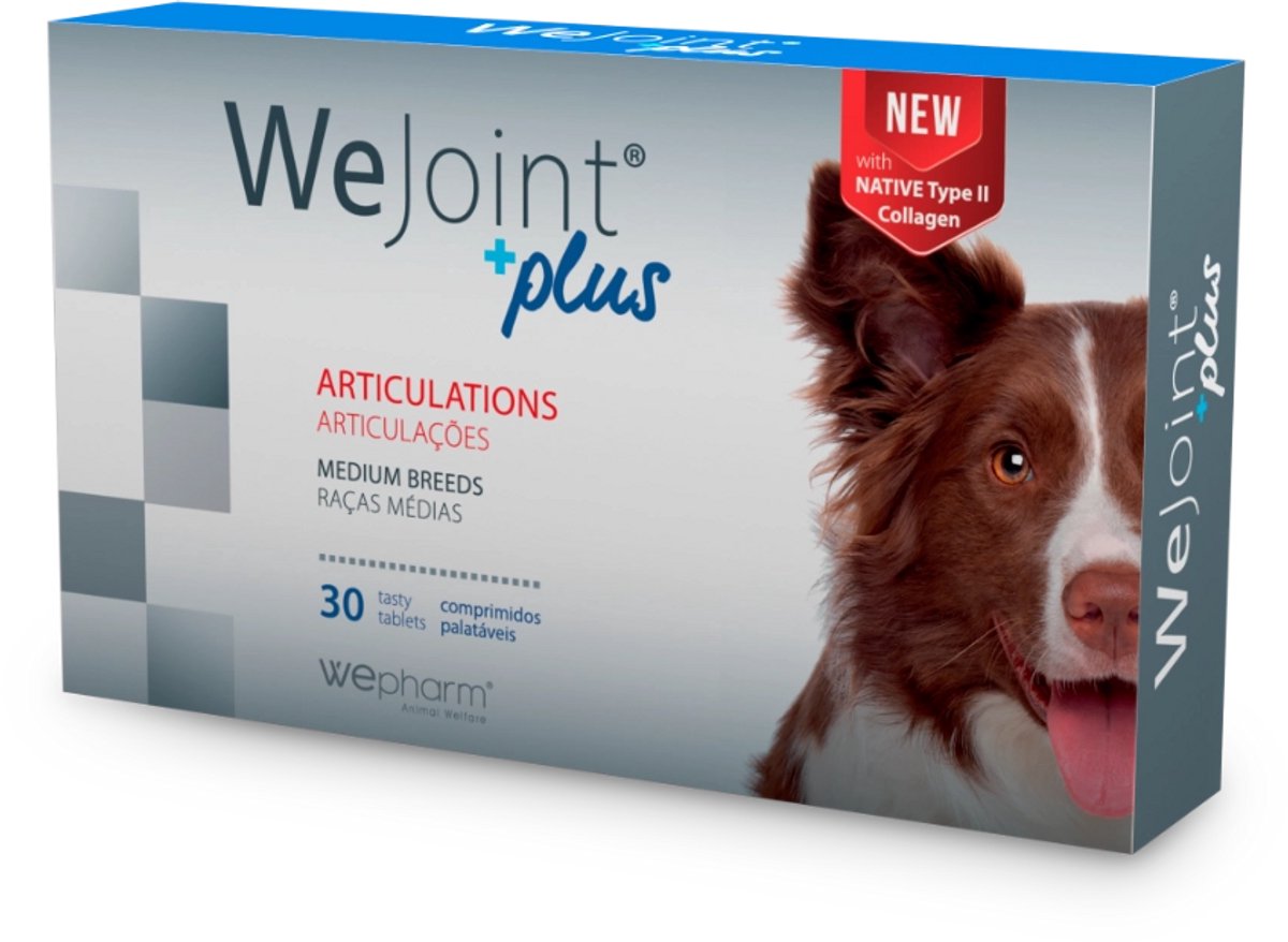 WePharm WeJoint PLUS Medium Breed - 30 tabletten - Ondersteuning Voor De Gewrichten Voor Middelgrote Honden - Natuurlijk Supplement