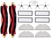 PolkaHome® Accessoireset – geschikt voor Roborock (S5, S5 Max, S6, S6 Pure, S6 MaxV, S50–S55, S60, S65, E4, E5), Xiaowa (E2–E5) en Xiaomi (1, 1S) Onderdelen robotstofzuigers – reserveonderdelen