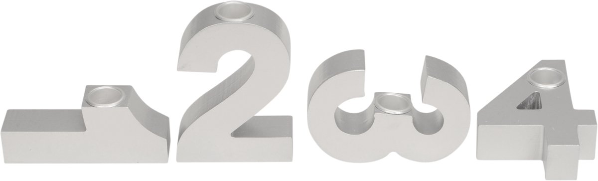 kaarsenhouder advent /modern/zilver/mdf/1234/posiwio collectie