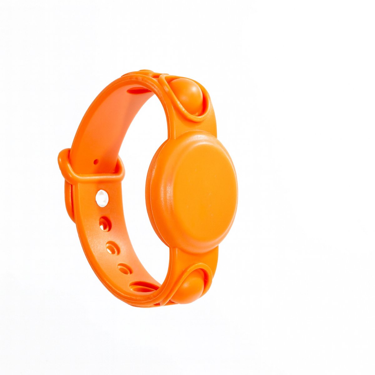 AirTag Polsbandje Oranje – Siliconen Pop-up Band – Waterbestendig en Lichtgewicht – Geschikt voor Kinderen en Volwassenen – AirTag Niet Inbegrepen