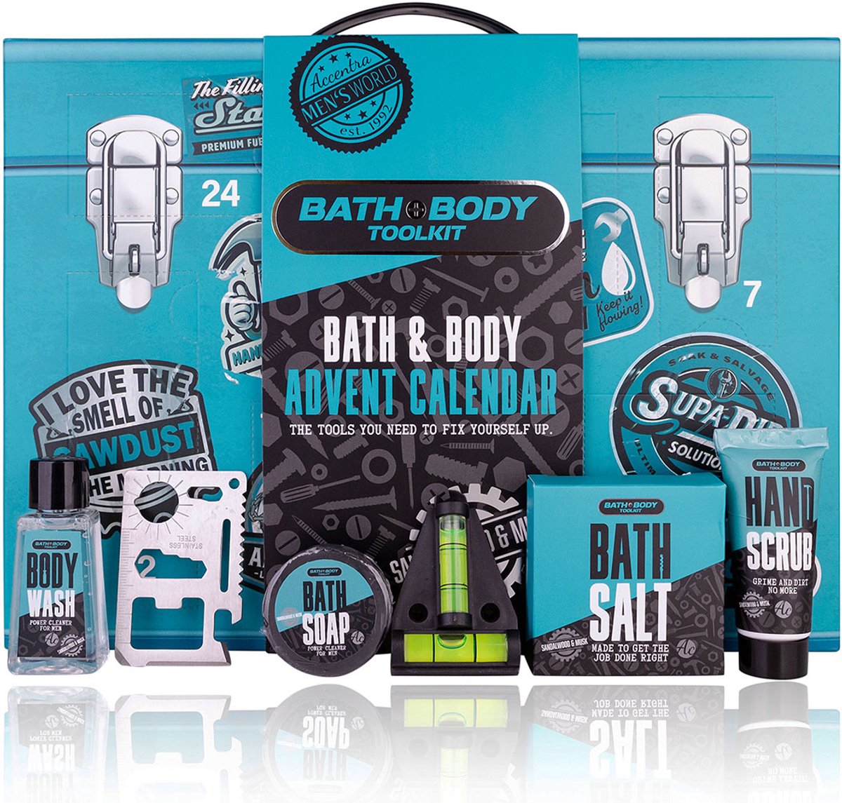 Adventskalender 2025 Man - 24 verrassingen - Stoer cadeau - Adventkalender Volwassenen - Wellness bath - Geschenkset Mannen - cadeautjes
