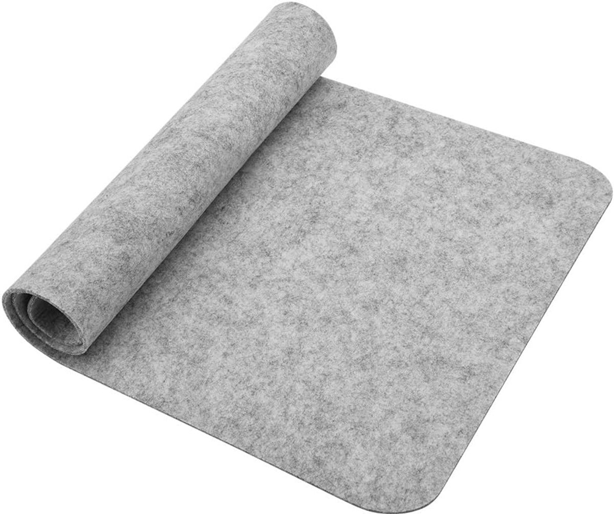 Table Pad - 68 x 33 cm - Polyester Mouse Pad - Desk Laptop Mat - Anti Static Computer PC Pads - Lichtgrijs