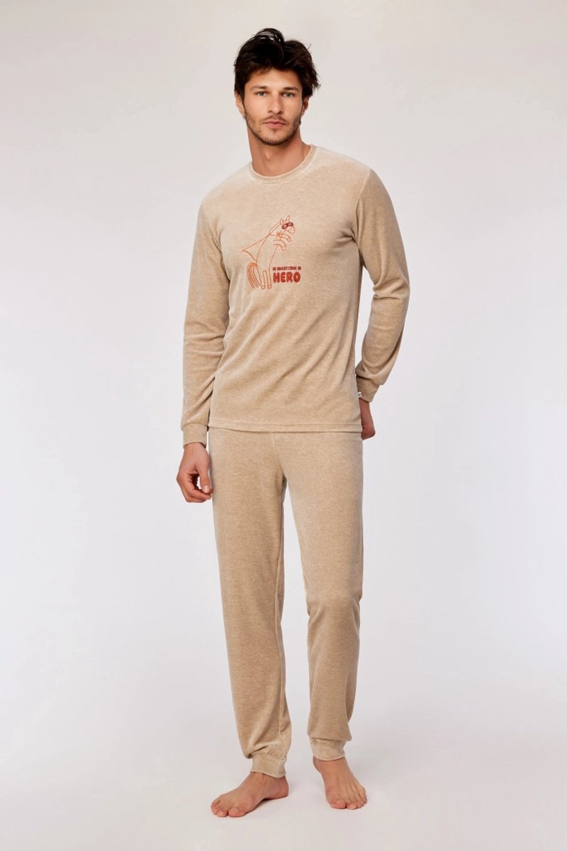 Woody pyjama unisex - pony - beige - 252-10-PLC-V/227