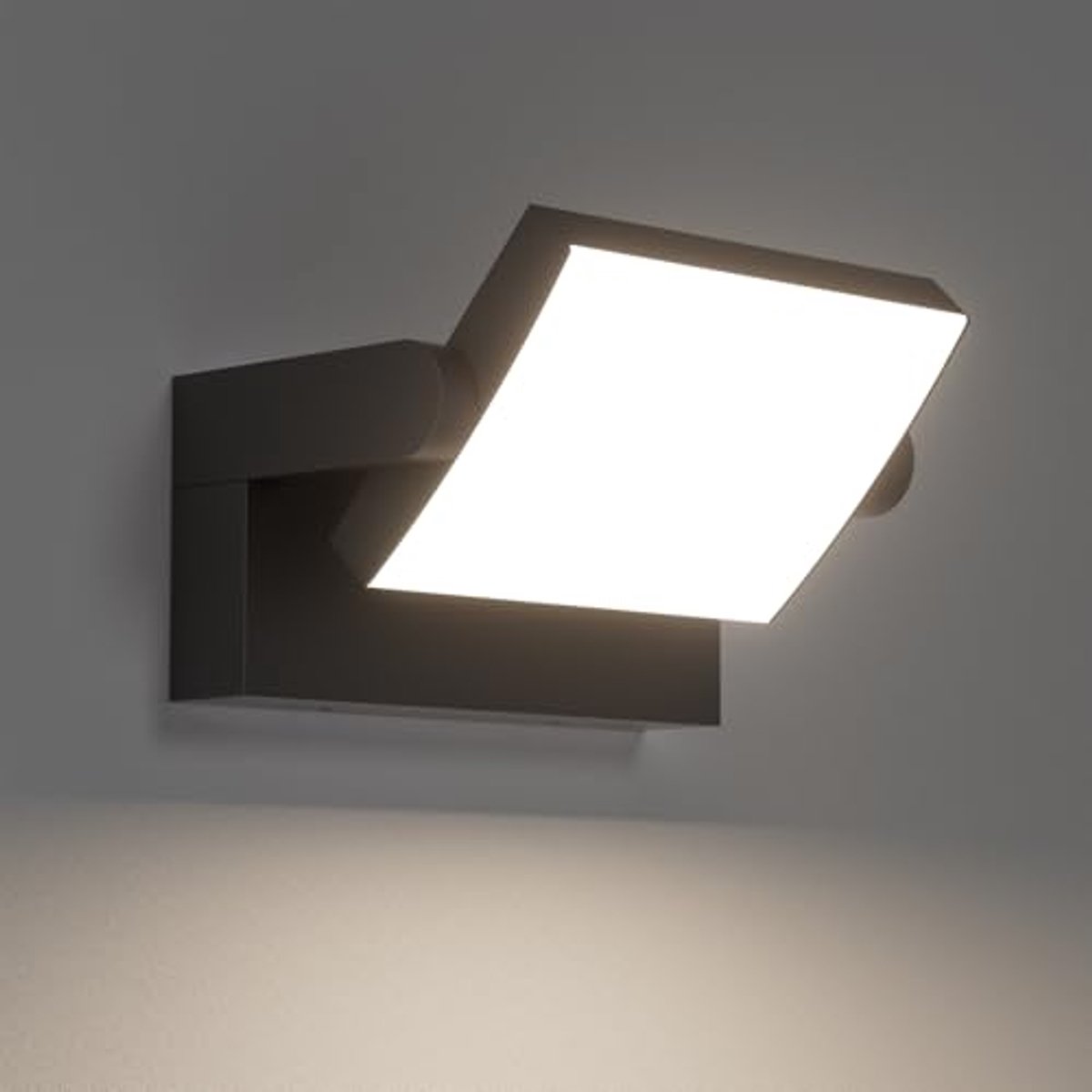 Draaibare LED wandlamp voor binnen en buiten, waterdicht, modern design, verstelbaar voor trap, tuin, balkon, 4000K