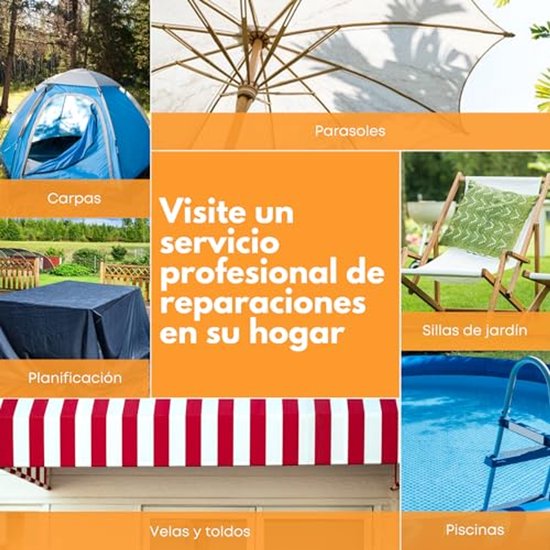 Zelfklevende reparatiepatches voor vrachtwagen, aanhanger, tent en camping - Ultramarineblauw 50 x 24 cm — afbeelding 5