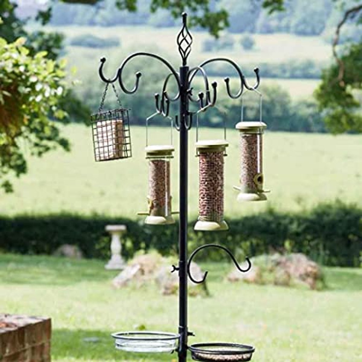 Complete Wilde Vogelvoeding Station & Feeders - Zwart voor Tuin