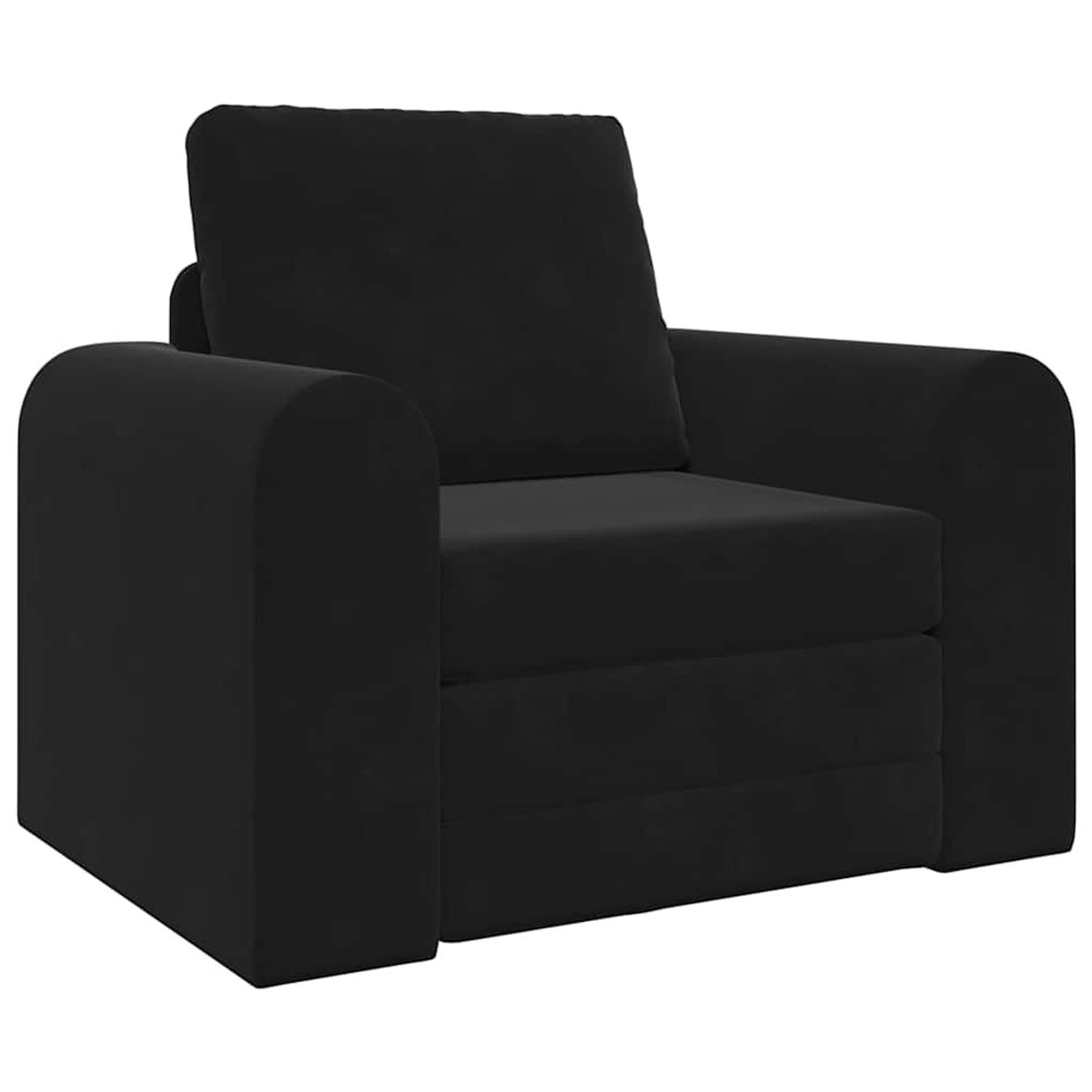 Slaapstoel - Uitklapbaar - Slaapbank - Logeerbed - Zetelbed - Slaapfauteuil - Vouwbed - 1 persoons - Zeer comfortabel - Zwart