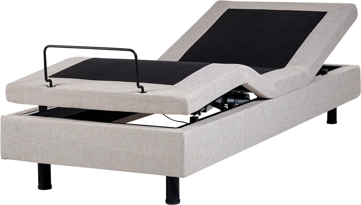 DUKE - Eenpersoonsbed - Beige - 90 x 200 cm - Polyester