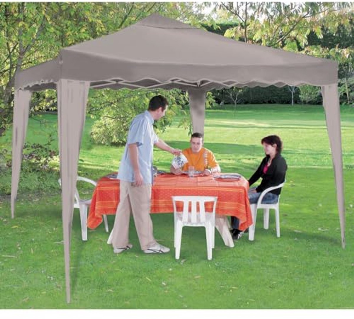 Partytent 3x3 m Opvouwbaar - Taupe