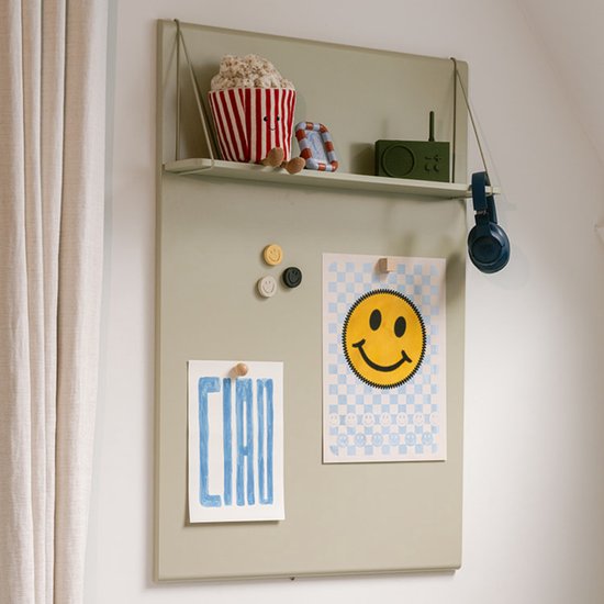 Navaris magneetbord - Magnetisch bord om op te schrijven - Memobord 90 x 60 cm - Met magneten en