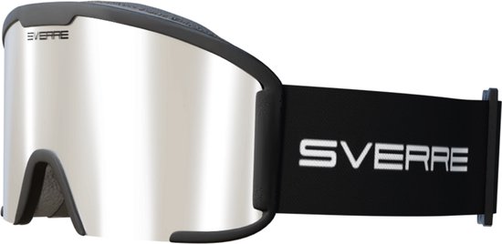 Sverre Sports skibril met zilveren spiegelende verwisselbare lens + GRATIS slecht weer lens - Anti-condens - Voor heren en dames - Inclusief harde beschermcase - 100% UV bescherming