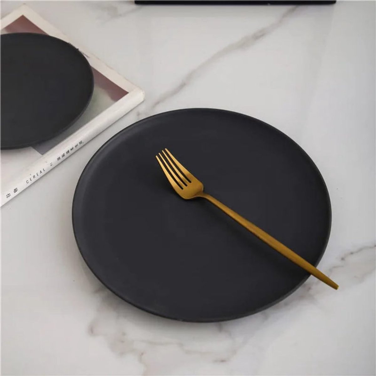 Casa Nova Set van 4 Ontbijtborden Aurora Noir (20 cm)