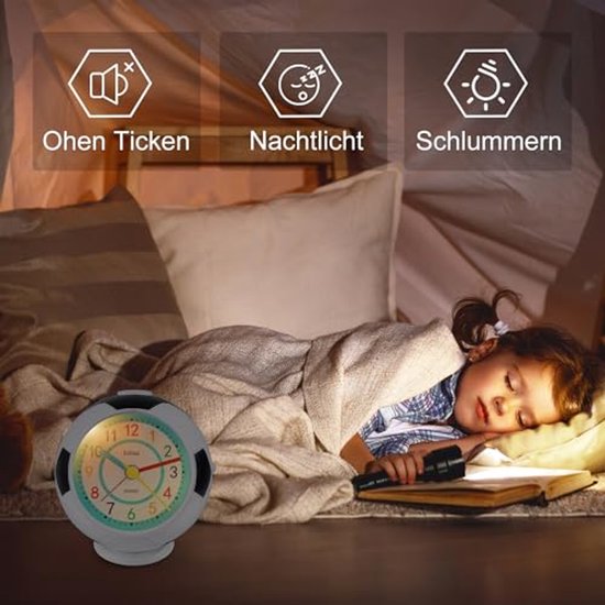Kinderwekker Geruisloos met Voetbal Design - Sluimerfunctie en Nachtlamp — afbeelding 5