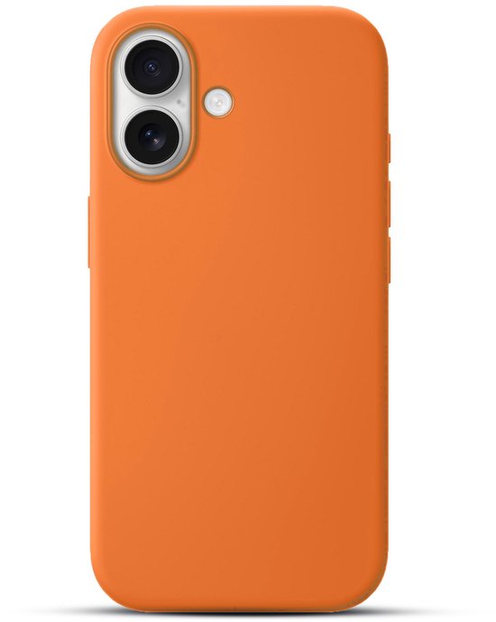 Coque Solidenz compatible iPhone 17 Orange - Compatible MagSafe - Coque arrière en silicone - Papaye