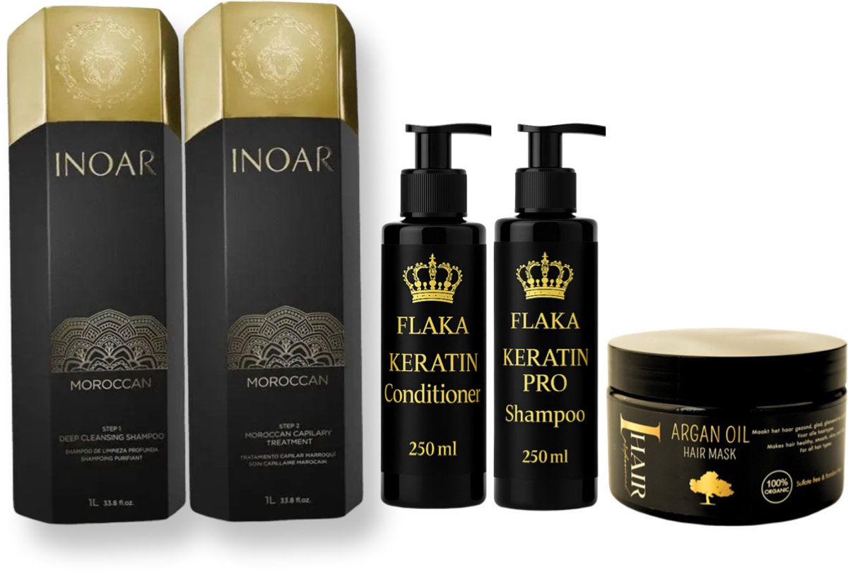 Inoar marokkaanse l Keratine treatment behandeling Moroccan 2x1000ml