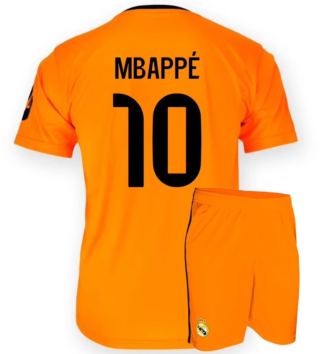 Mbappe Real Madrid Voetbaltenue Uit - 2024-2025 - Voetbal Tenue Kinderen - Shirt en Broekje - Jongens en Meisjes -- Maat 140