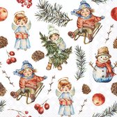 20 Servetten Kerstmis Kindlijke Eland In De Winter Als Tafeldecoratie Papieren Met Motief Ook Voor Decoupage En Servettentechniek 33 X Cm 2117167236