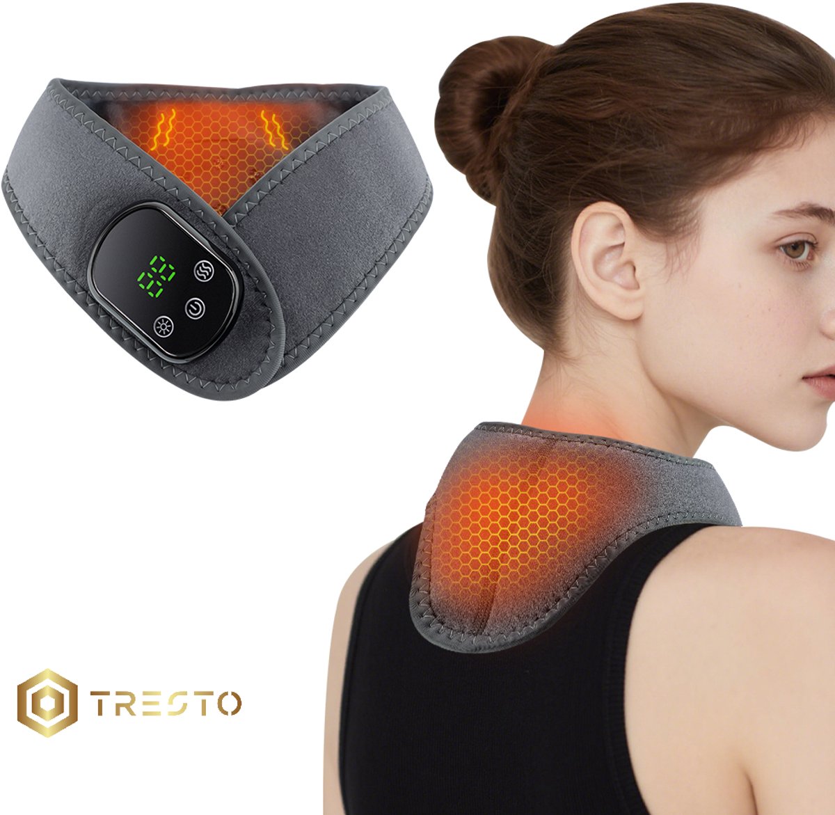TRESTO Nekmassage Apparaat Draadloos Massagekussen 120 - TRESTO - €32,95