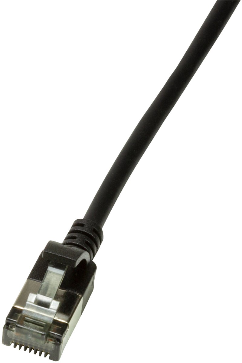 CAT6a U/FTP Ultraflex, 100% koper, zwart, 2M - Netwerkkabel - Computerkabel - Kabel
