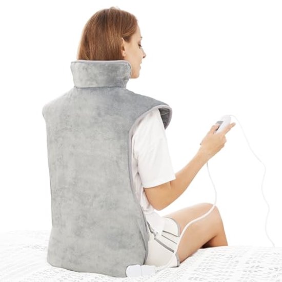 Verwarmd zitkussen, elektrisch verwarmbaar ultrazacht kussen voor campingstoelen, 45 x 90 cm, 3 warmtestanden, draagbaar USB 5 V