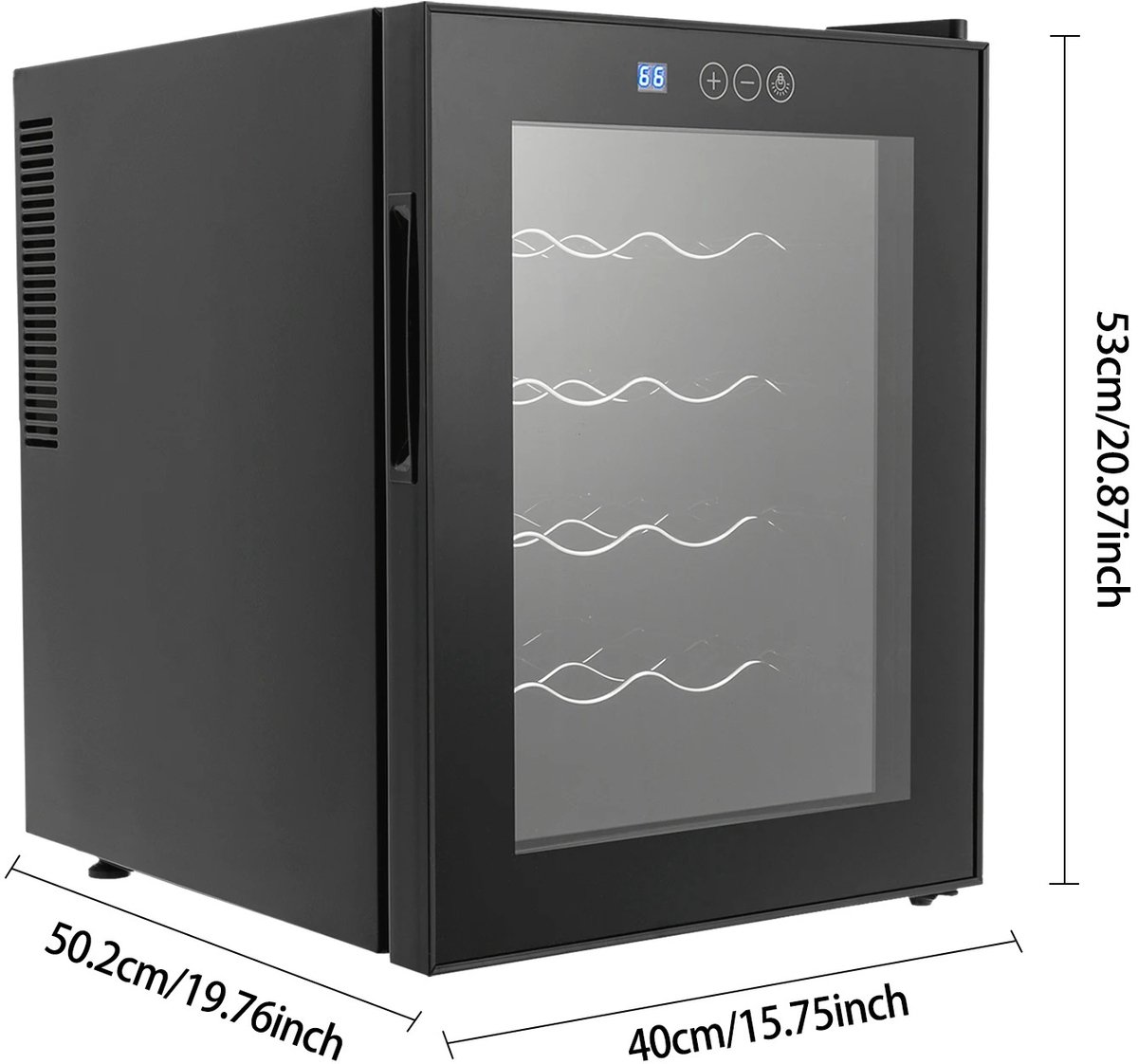 Primaro Wijnkoelkast voor 24 Flessen - Wijnklimaatkast - Primaro - €244,95