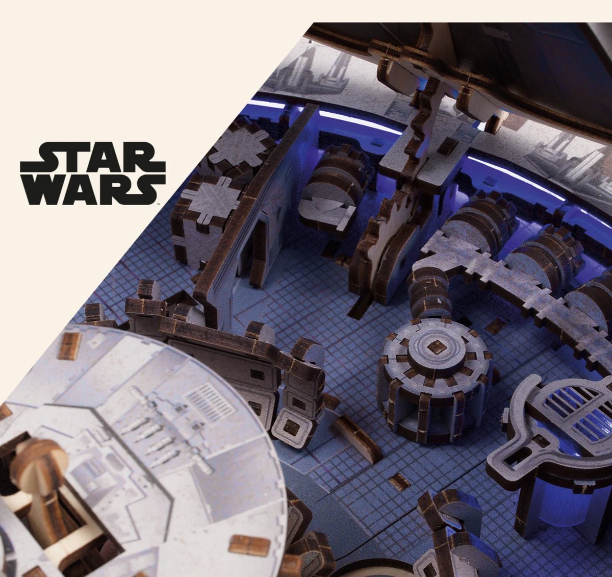 UGEARS 3D Modelbouw - Millenium Falcon - Star Wars - Mechanisch Bouwpakket Hout - Educatief Speelgoed — afbeelding 3