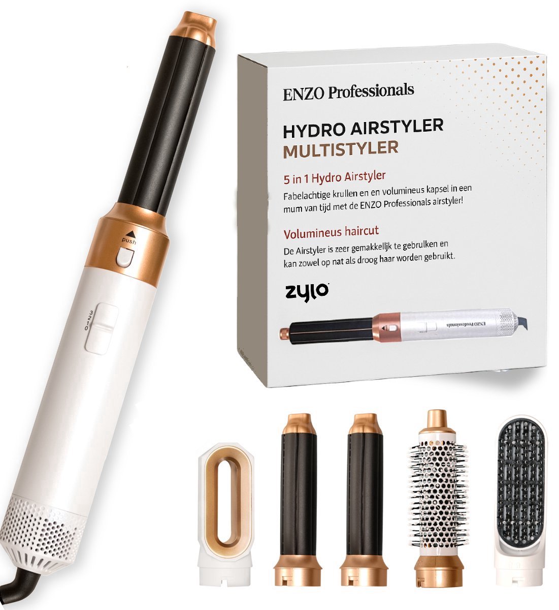 Zylo ENZO Professionals 5in1 Krultang - Luxe Multistyler -