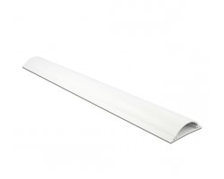 Kunststof kabelgoot half-rond met zelfklevende plakstrip - 100 x 7 cm / wit